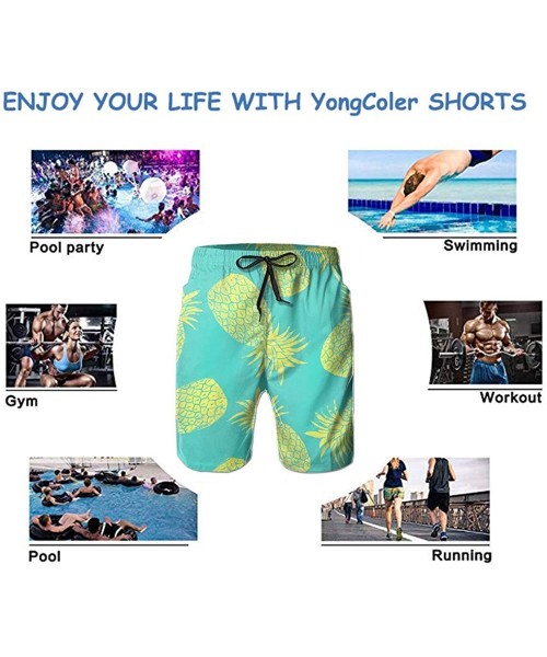 Board Shorts Men Funny Godzilla Monsters Quick Dry Swimuits Board Shorts Swim Trunks - CW194RHAGKO