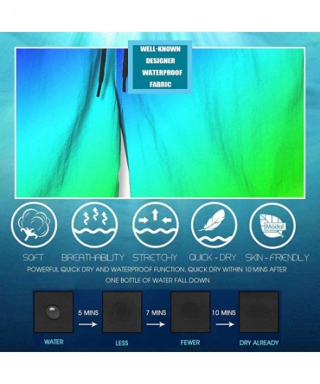 Board Shorts Men's Swim Trunks Board Shorts Quick Dry Swim Shorts with Pockets Bathing Suit for Men - Camo - CO19D65TNGU