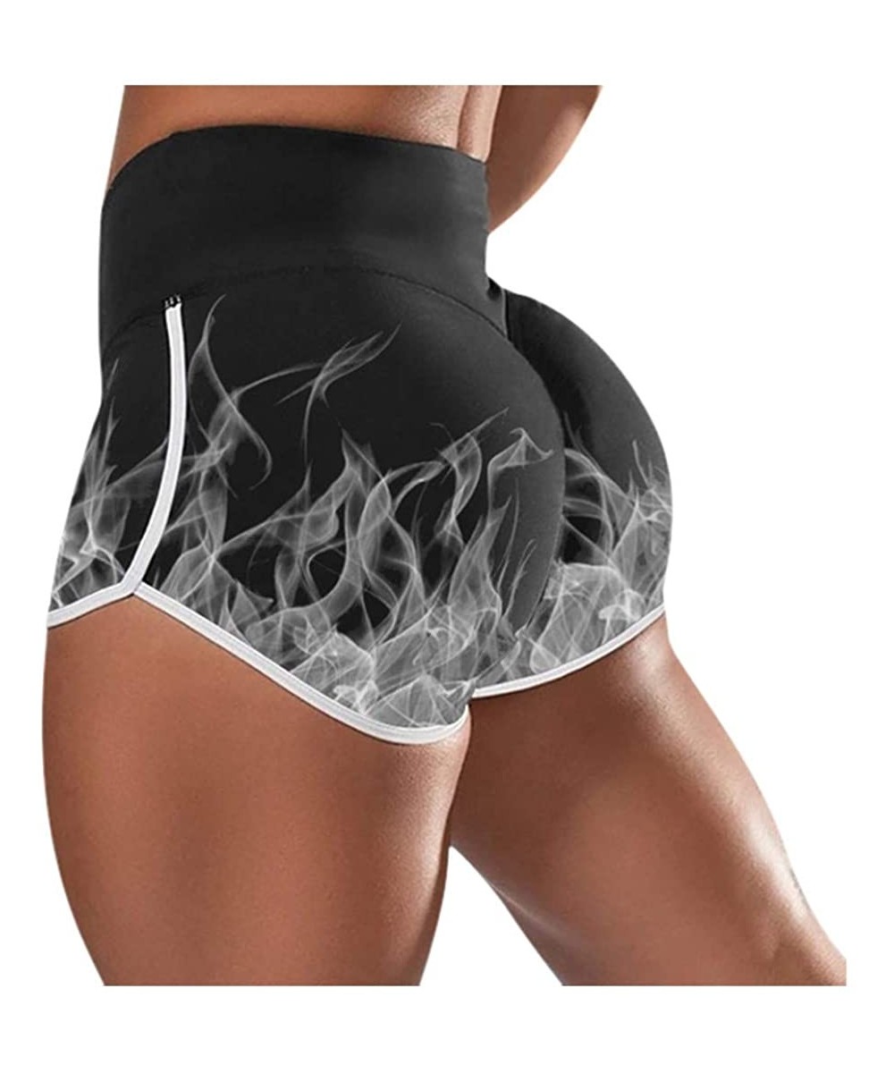 Cover-Ups Women Basic Slip Shorts Compression Workout Leggings Yoga Shorts Capris - 005 Gray - CT190OYAHX5