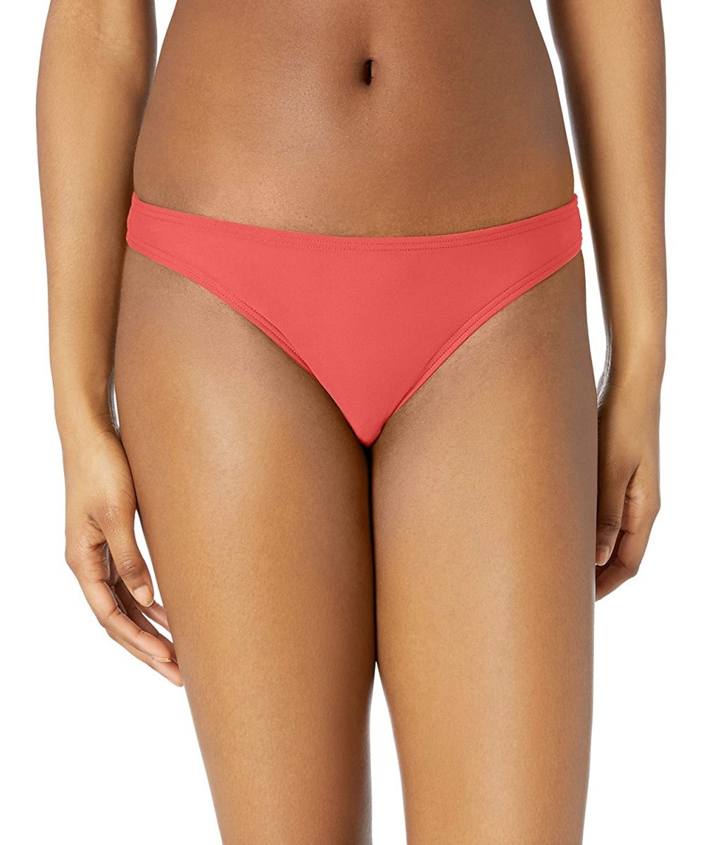 Bottoms Classic Surf Full Coverage Bikini Bottom - Red - CS18LXLNW5Q