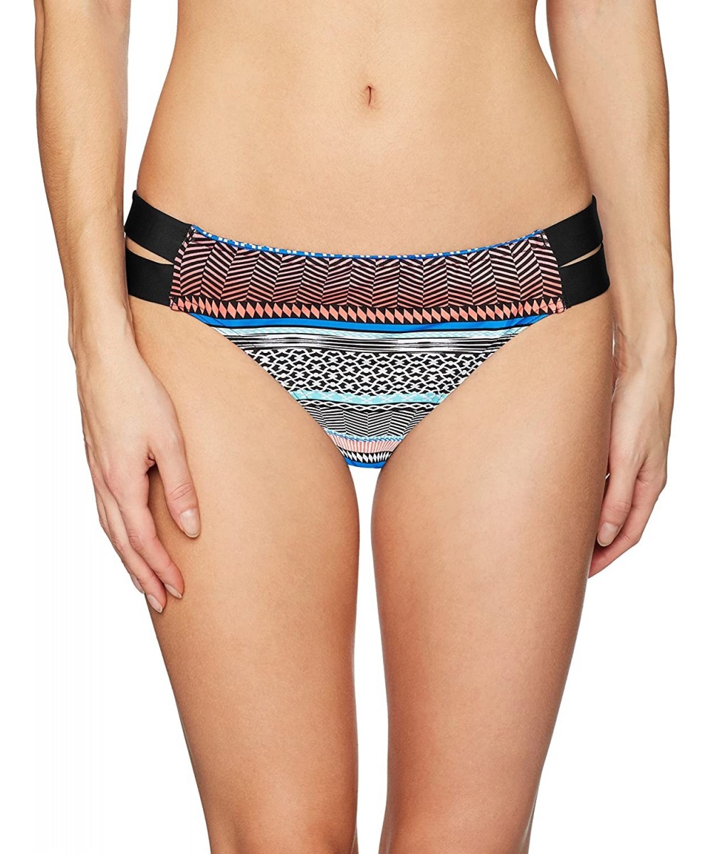 Tankinis Women's Ombre Stripe Strappy Side Bottom - Cobalt - CT18608OYWL