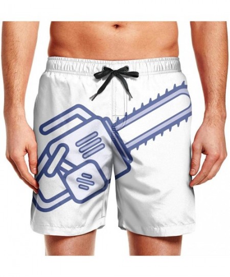 Board Shorts Men's Board Shorts Quick Dry Lime Fruit Swim Board Trunks - Lumberjack Chain Saws - CK18SAIS037