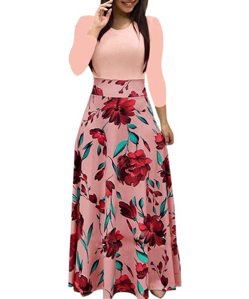 Cover-Ups Women Dress Womens Fashion O Neck Floral Printed Dress Ladies Sleeveless Casual Dresses Party Maxi Long Dress Z 21 ...