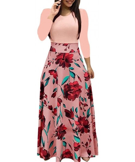 Cover-Ups Women Dress Womens Fashion O Neck Floral Printed Dress Ladies Sleeveless Casual Dresses Party Maxi Long Dress Z 21 ...