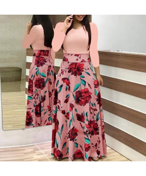 Cover-Ups Women Dress Womens Fashion O Neck Floral Printed Dress Ladies Sleeveless Casual Dresses Party Maxi Long Dress Z 21 ...