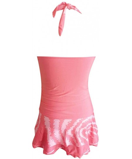 Sets Womens Shorts Polyester Push-Up Padded Bra Tankini Swimsuit Bikini - 6696pink - CG18O2I3W8O