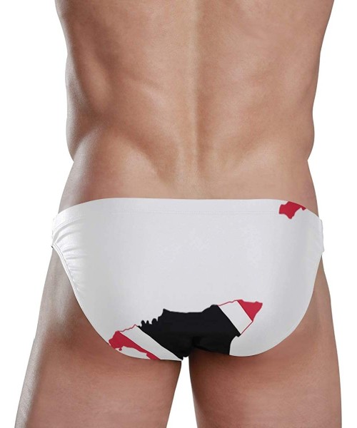 Racing Mens Swim Briefs Trunk Cheeseburger 3D Athletic Swimsuit Beach Shorts Board Triangle Bikini Swimwear - White4 - CM18XG...