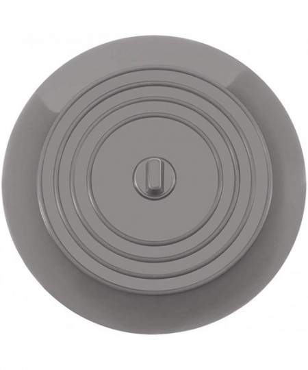 Tankinis Round Silicone Pool Food Grade Universal Bathtub Floor Drain Cover Sink Plug - Gray - CK192UUTI6Q