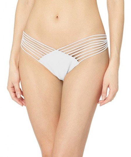 Tankinis White Cosita Buena Strappy Brazilian Ruched Back Bottom - CA12NUVUPFA