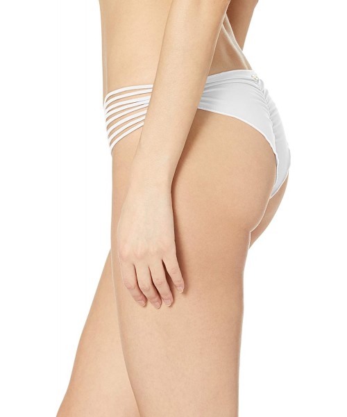 Tankinis White Cosita Buena Strappy Brazilian Ruched Back Bottom - CA12NUVUPFA