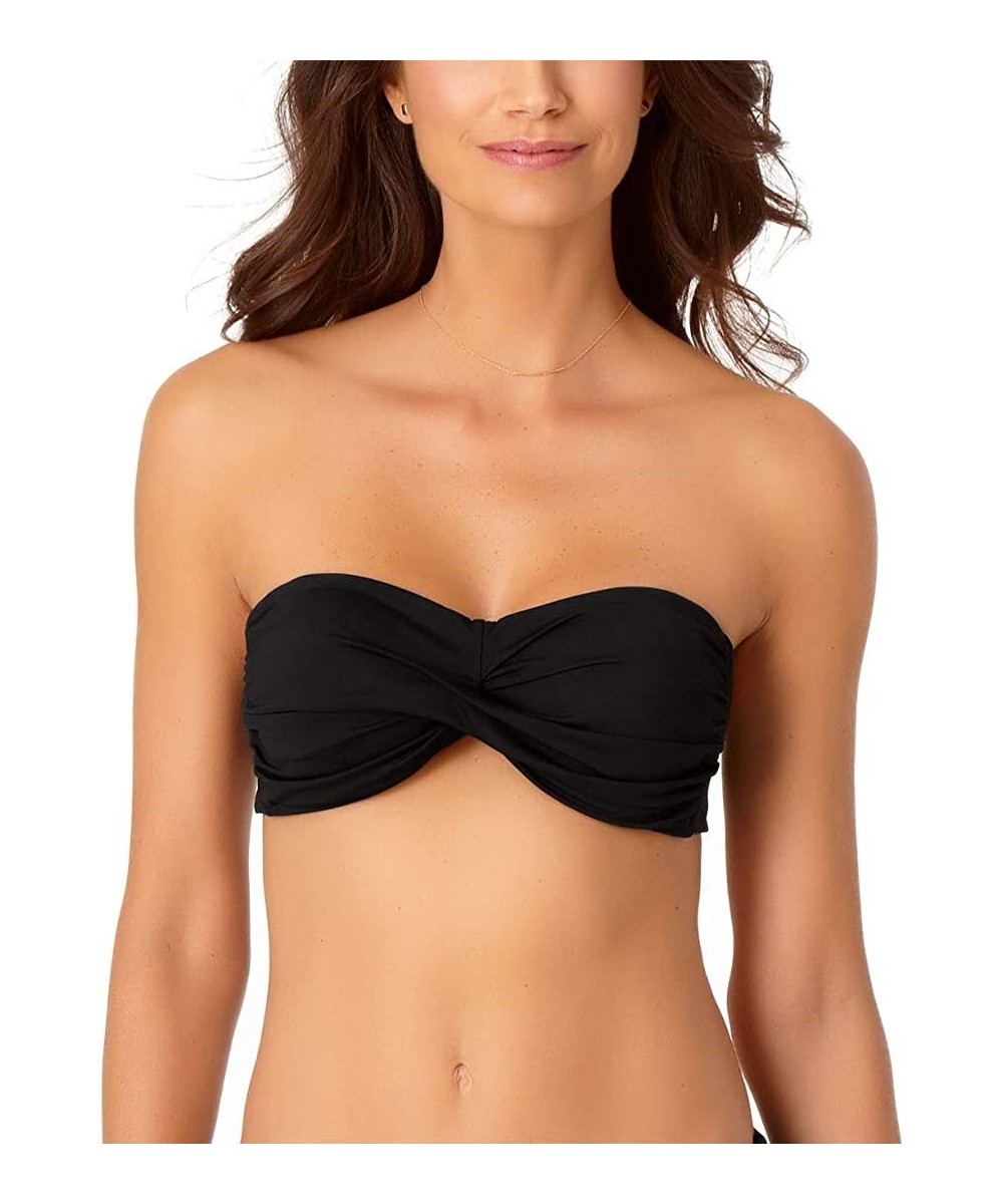 Tops Twist Bandeau Bra - Black - CX192L09ND2