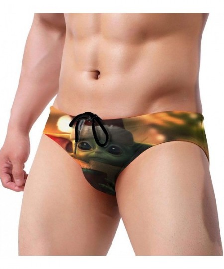 Briefs Star war Baby Master Mens Swim Briefs New Drawstring Bikini Sport Swimsuit - C61993T9I72