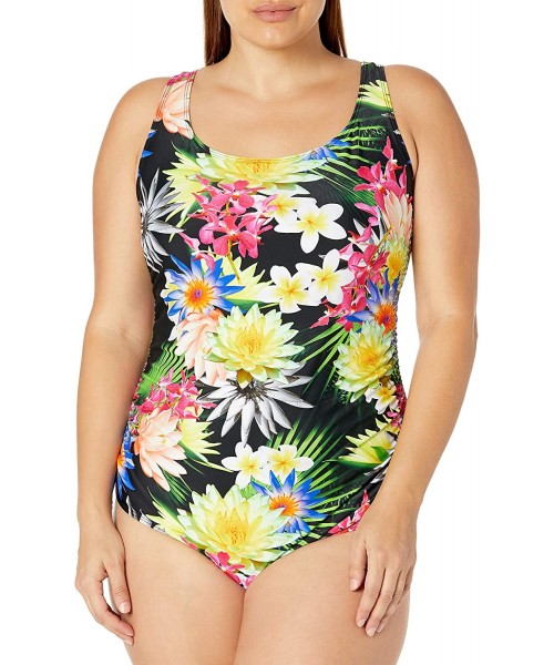 One-Pieces Women's Swim One Piece - Black Multi - C718Q9AIX6K