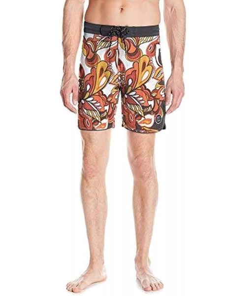 Board Shorts Men's Shipwreck Board Shorts - Retro Marker Orange - CG12NU0SZOZ