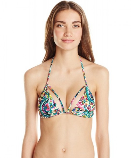 Tops Women's Walk About Triangle Bikini Top - Fiesta Pink - CH11TN5GRI9