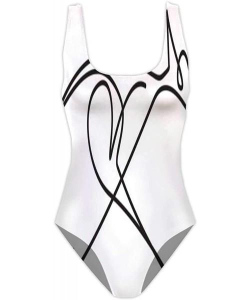 One-Pieces Hand Shadow Puppets swan-Women's Conservative Athletic One Piece Training Swimsuit Bear S - Multi 09 - C7190TKOM2Y