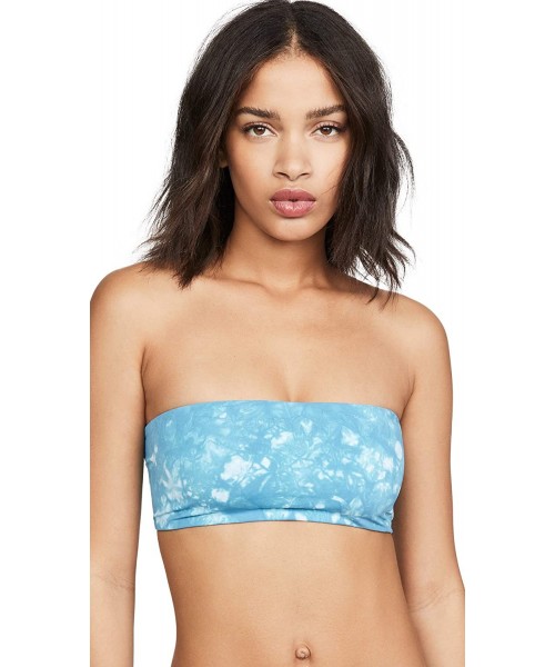 Tops Women's Beach Wave Bikini Top - Aqua - CK193LONIWC