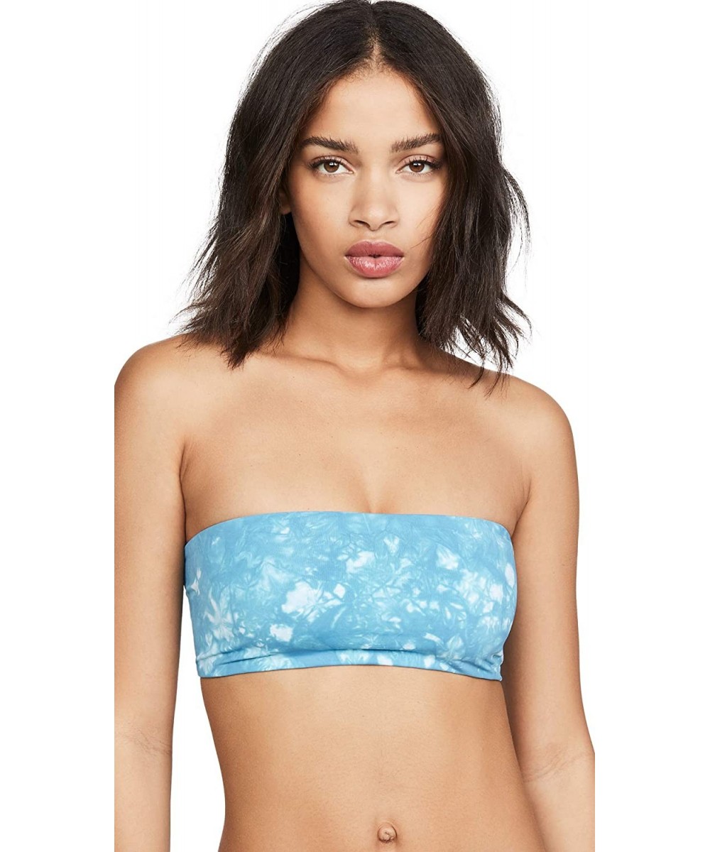 Tops Women's Beach Wave Bikini Top - Aqua - CK193LONIWC