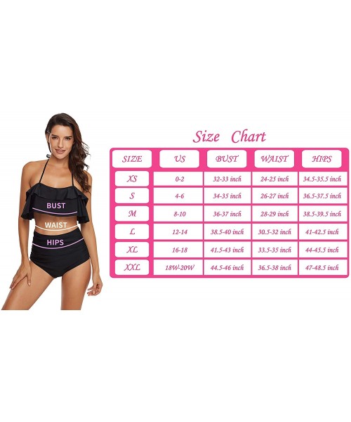 Sets Women Flounce High Waisted Bikini Set Halter Neck Two Piece Swimsuit School Librarian Day - Dna Tree of Life - C418U65K8D3