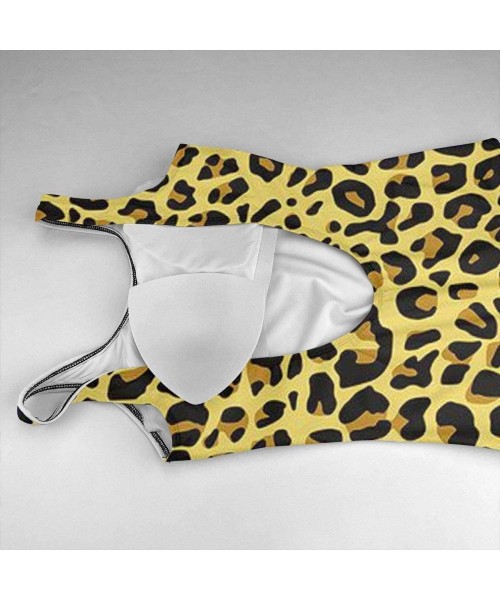 Racing Women's Ladies Bikini Sets Beach Swimwear Bathing Suit(Cherry Pies Pink) - Cheetah Yellow Leopard - C718ZZ9YO49