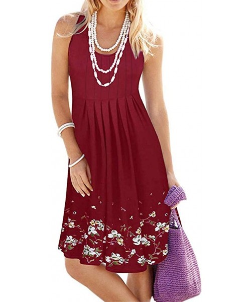 Cover-Ups Dresses for Women Casual Summer-Women's Vintage Boho Summer Sleeveless Beach Lace Cocktail Party Short Mini Dress S...