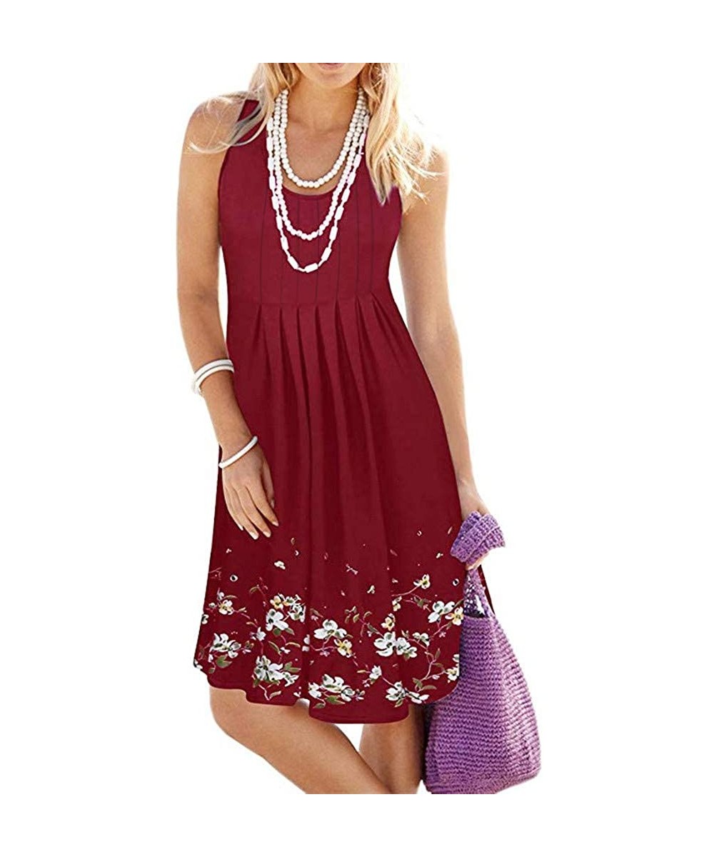 Cover-Ups Dresses for Women Casual Summer-Women's Vintage Boho Summer Sleeveless Beach Lace Cocktail Party Short Mini Dress S...