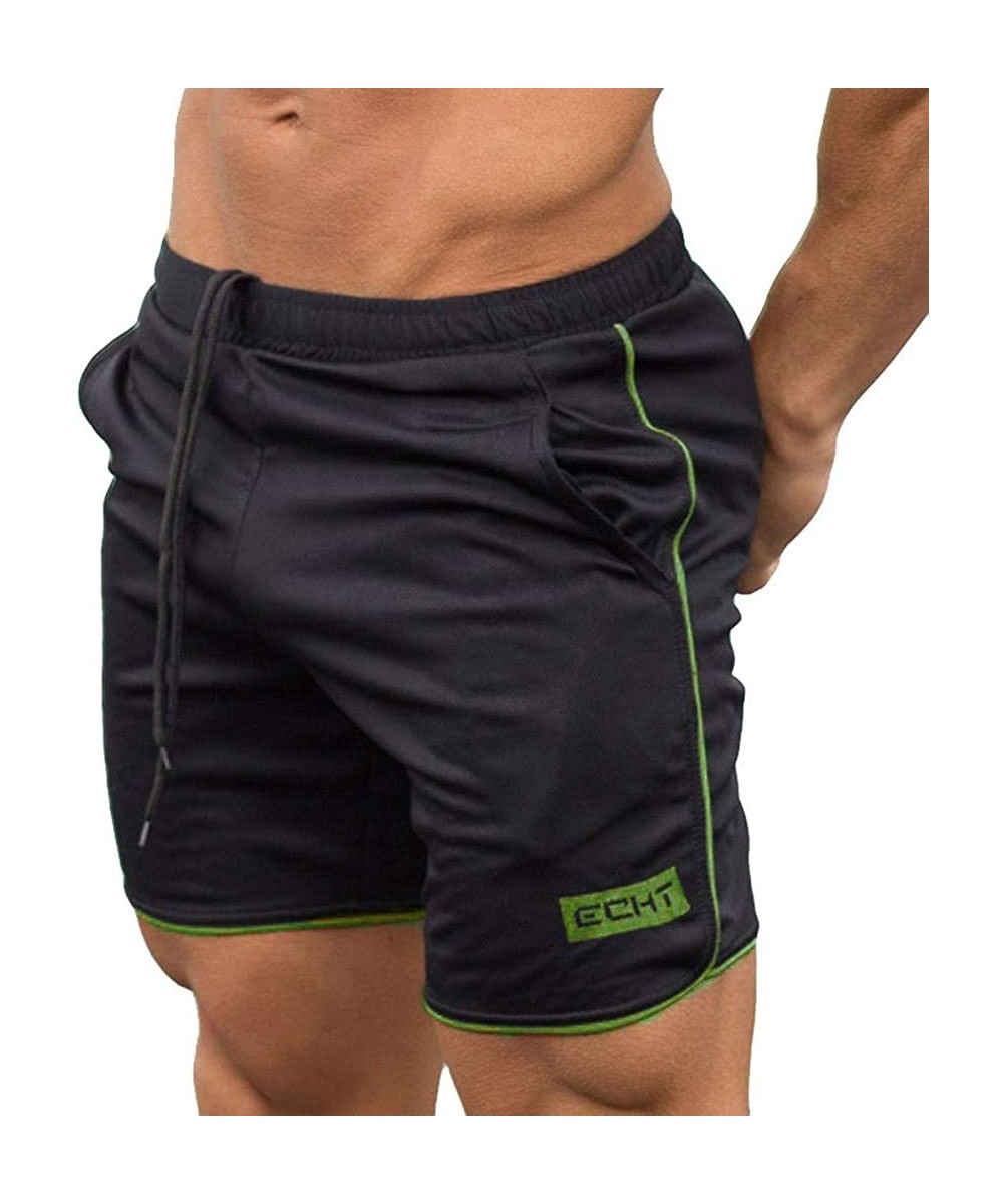 Trunks Men's Swim Trunks Quick Dry Pulling Rope Slim Fit Swimming Shorts Beach Swimwear Bathing Suits - Zzzz-a-green - C319CK...