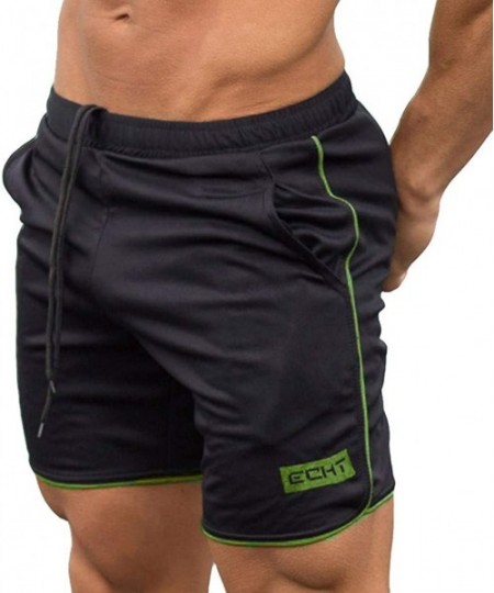 Trunks Men's Swim Trunks Quick Dry Pulling Rope Slim Fit Swimming Shorts Beach Swimwear Bathing Suits - Zzzz-a-green - C319CK...