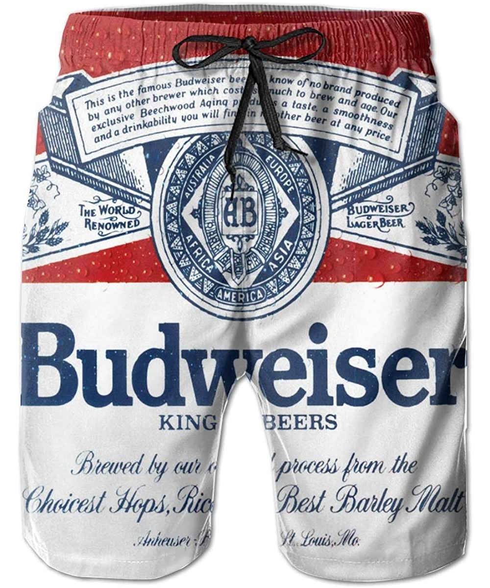 Board Shorts Budweiser Men's Quick Dry Swim Trunks Beach Shorts Board Shorts with Mesh Lining - Budweiser3 - C51977YSD2L