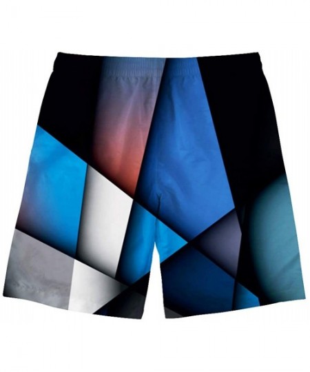 Board Shorts Men's Swim Trunks Quick Dry Bathing Suits Sur Beach Holiday Party Board Shorts with Mesh Lining - Geometry - CD1...