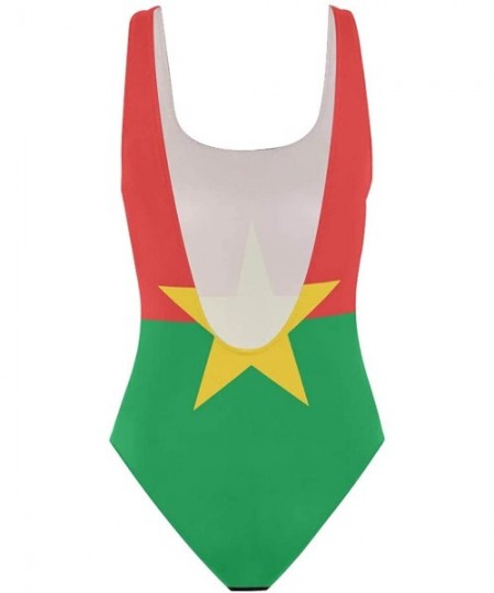 One-Pieces Womens Swimsuits Barbados Flag One Piece Tankini Girls Monokini - Burkina Faso Flag - C918R3Q707E