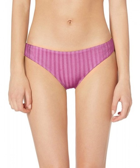 Bottoms Women's Hipster Bikini Swimsuit Bottom - Fuchsia//Luster Rib - C318K2KCOTE