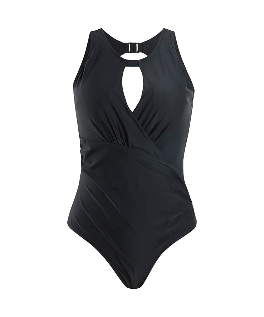 One-Pieces Inspired Fashion Figures JENA OTS One Piece Maillot Mesh Swimsuit - B-black - CS197ZOU9UE