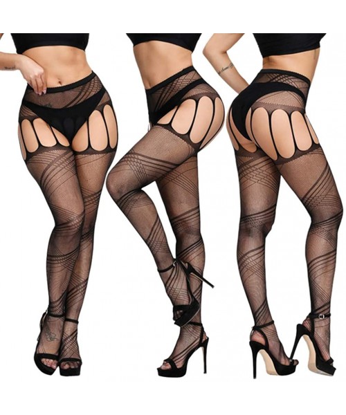 Board Shorts Thigh High Stockings Suspender Pantyhose Tights with Garter Belt Fishnet Stockings - K - CK193TAMAQI