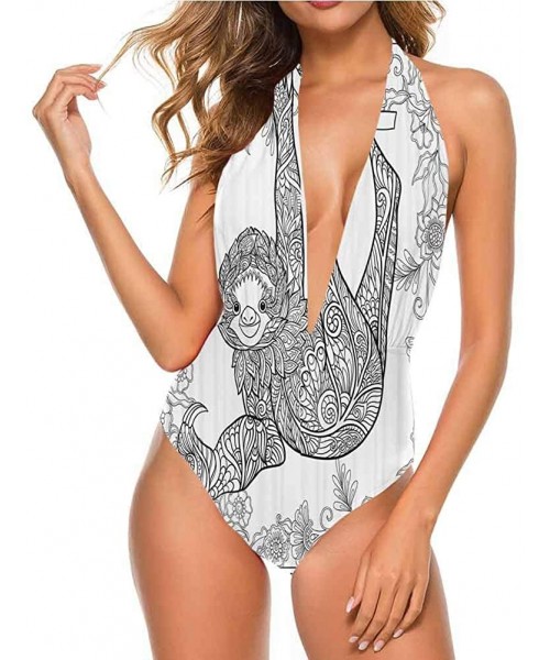 Cover-Ups Swimwear Bikinis Outline Drawing Jungle and Fully Functional - Multi 01 - C119CAQ92DC