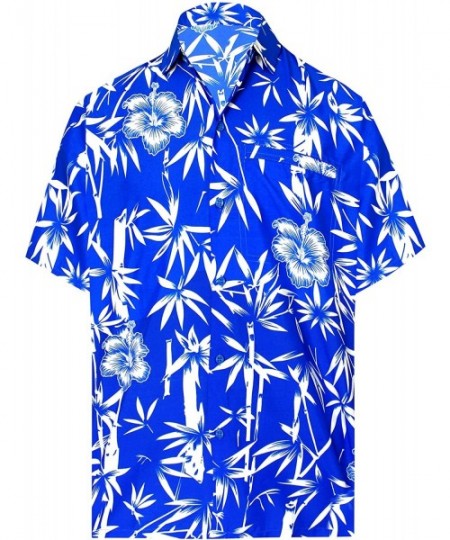 Cover-Ups Men's Vacation Outwear Dress Short Sleeve Hawaiian Shirt - Blue_w343 - C212DDPO5LP