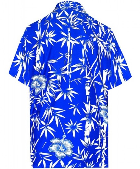 Cover-Ups Men's Vacation Outwear Dress Short Sleeve Hawaiian Shirt - Blue_w343 - C212DDPO5LP