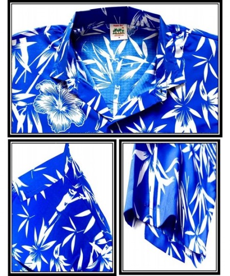 Cover-Ups Men's Vacation Outwear Dress Short Sleeve Hawaiian Shirt - Blue_w343 - C212DDPO5LP