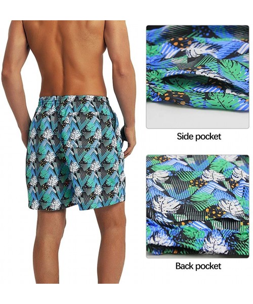 Board Shorts Men's Board Shorts Quick Dry Swim Trunks Lightweight Sportswear - Rainforest - CA18O3MWYGA