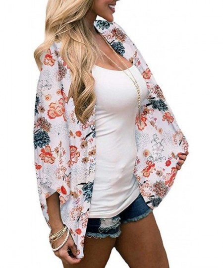 Cover-Ups Women's Kimonos Cardigan Boho Summer Casual Long Outwear Shawl Blouses Beach Swimwear Cover Ups Tops for Women - Z0...