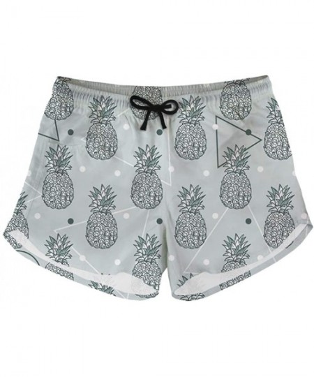 Board Shorts Ladies Swim Trunks Bathing Suit Shorts Quick Dry Drawstring Beach Shorts with Pocket Pineapple Breechcloth Daily...