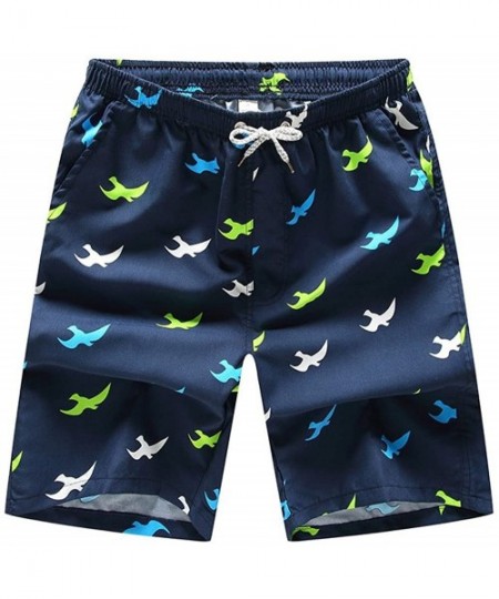 Board Shorts Men's 20" Outseam Trendy Quick Dry Board Beach Shorts Swim Trunks with Pockets - Seagull - CL18E8W0A5G