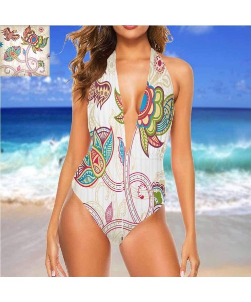 Cover-Ups Triangle Bikini Sets Flower Motifs Comfortable- Cute and Sexy - Multi 28 - CN19CA8M2HE