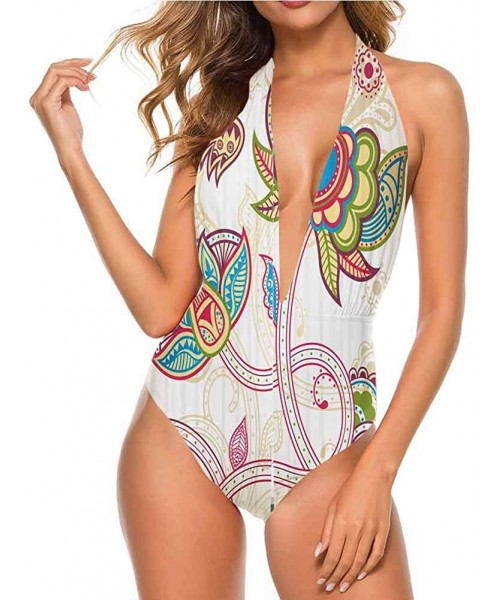 Cover-Ups Triangle Bikini Sets Flower Motifs Comfortable- Cute and Sexy - Multi 28 - CN19CA8M2HE