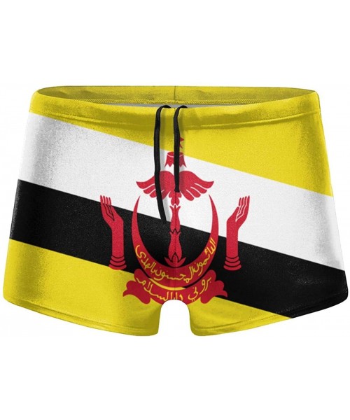 Briefs Men's Swimwear Briefs Swim Trunk Flag of Puerto Rico Sexy Soft Triangle Thong Bikini Swimsuit - Brunei Flag 23 - CF19C...