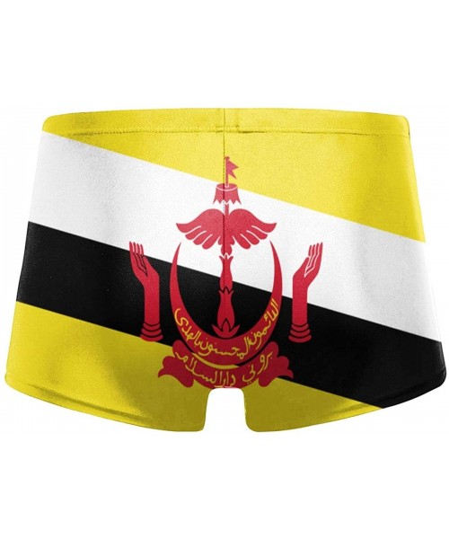 Briefs Men's Swimwear Briefs Swim Trunk Flag of Puerto Rico Sexy Soft Triangle Thong Bikini Swimsuit - Brunei Flag 23 - CF19C...