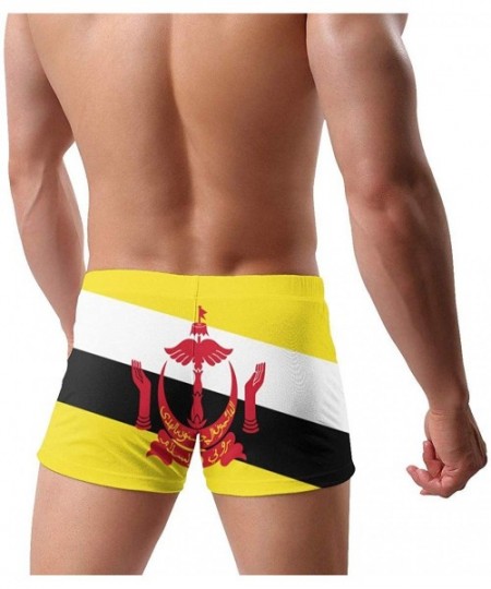 Briefs Men's Swimwear Briefs Swim Trunk Flag of Puerto Rico Sexy Soft Triangle Thong Bikini Swimsuit - Brunei Flag 23 - CF19C...