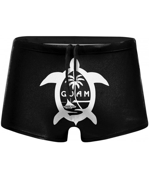 Briefs Iron Worker Skull Men's Quick Dry Swimsuit Boxer Trunks Square Cut Bathing Suits - Guam Turtle - CJ196OW7YQN