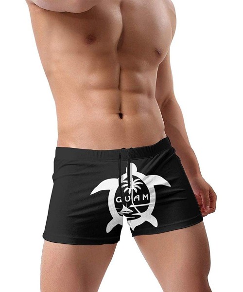 Briefs Iron Worker Skull Men's Quick Dry Swimsuit Boxer Trunks Square Cut Bathing Suits - Guam Turtle - CJ196OW7YQN