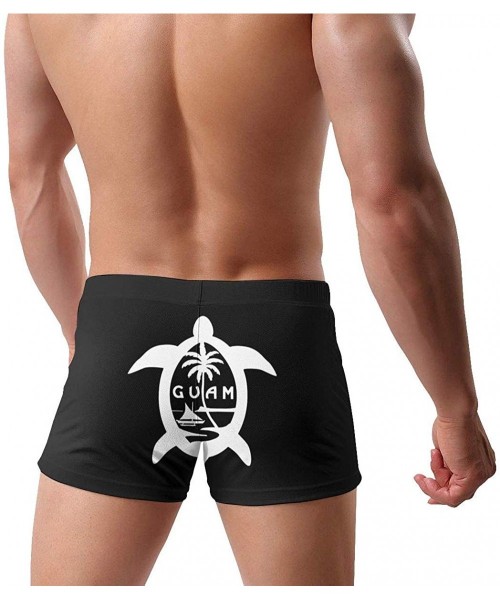 Briefs Iron Worker Skull Men's Quick Dry Swimsuit Boxer Trunks Square Cut Bathing Suits - Guam Turtle - CJ196OW7YQN